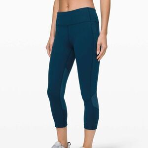 Lululemon Pace Rival Crop 22" Leggings Night Diver Size 10